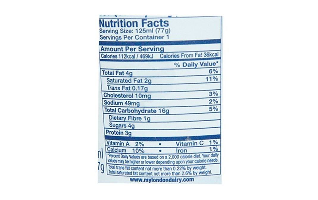 London Dairy Lite Ice Cream Chocolate No Added Sugar   Cup  125 millilitre